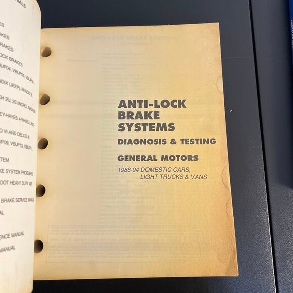 Napa Brakes, Domestic Anti-Lock Brake Systems Service Manual 1986-1994 2 Volumes - Picture 4 of 9